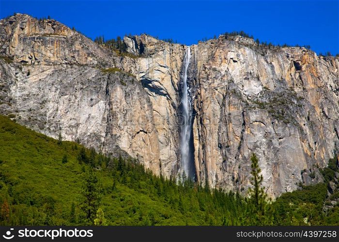 Yosemite Horsetail fall waterfall in spring California national Parks of UA