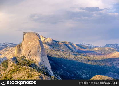 Yosemite National Park Valley summer landscape from Glacier Point. California, USA.