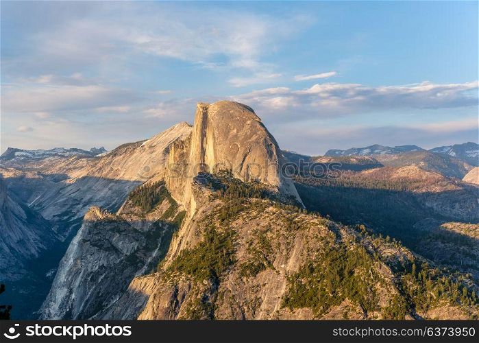 Yosemite National Park Valley summer landscape from Glacier Point. California, USA.