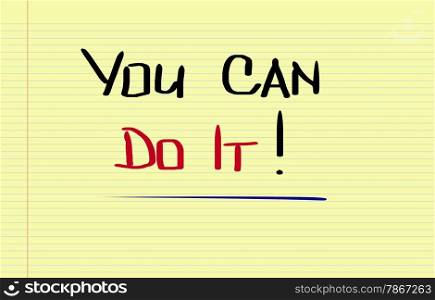 You Can Do It Concept