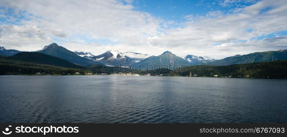 You can see the Mendenhal Glacier as the boat heads out to sea