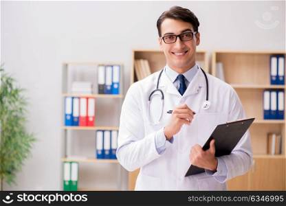 Young adult doctor working in the hospital