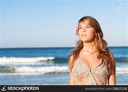 Young Adult Woman at Beach