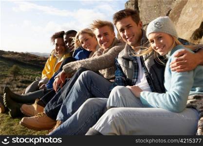 Young adults in countryside