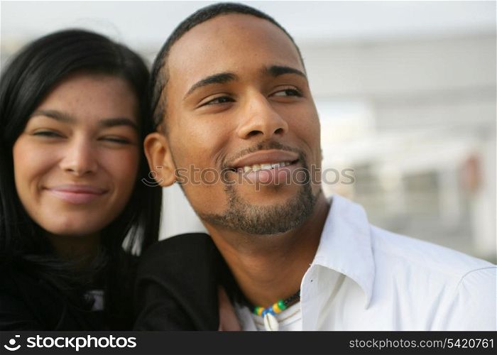 Young African American couple