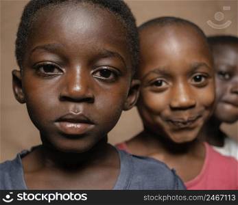young african children outdoor