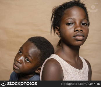 young african siblings