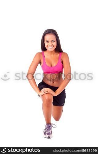 Young african woman in great shape - fitness concept