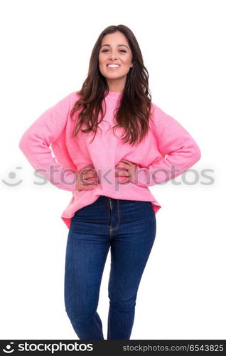 Young and beautiful. Studio shot of a beautiful young casual woman