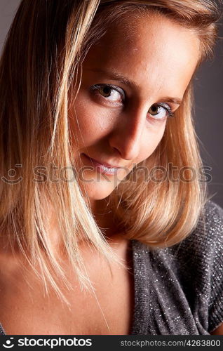 Young and beautiful woman portrait - isolated