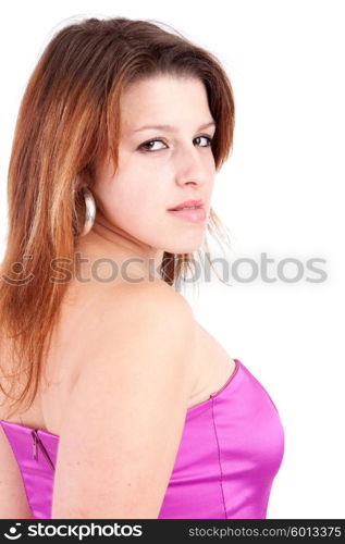 Young and beautiful woman portrait - isolated