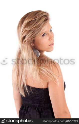 Young and beautiful woman posing - isolated