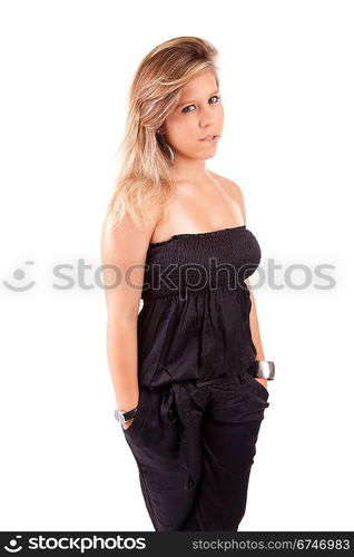 Young and beautiful woman posing - isolated