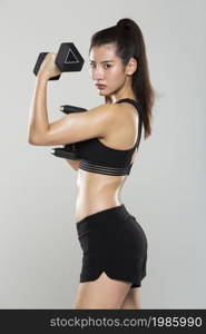 Young and beautiful woman working out