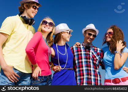 Young and happy. Group of young and happy people having party