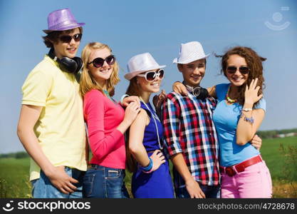 Young and happy. Group of young and happy people having party