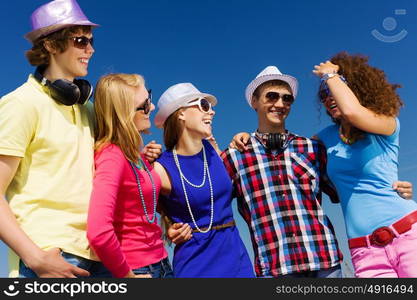 Young and happy. Group of young and happy people having party