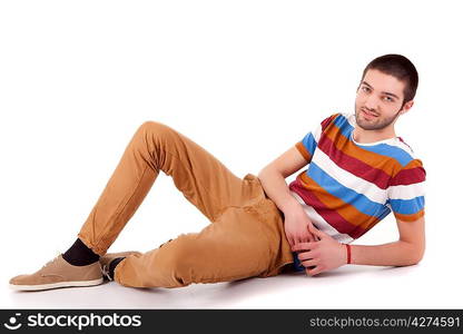 Young and very handsome man posing