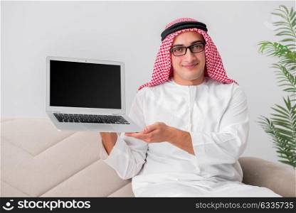 Young arab businessman in business concept