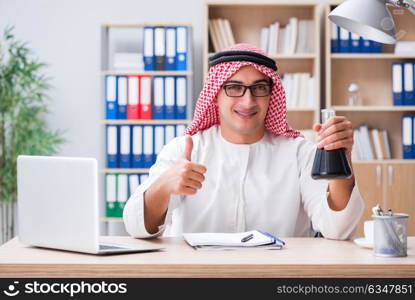 Young arab businessman in business concept