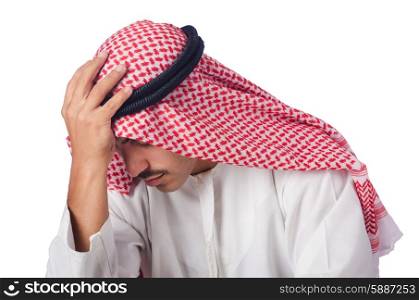 Young arab isolated on the white