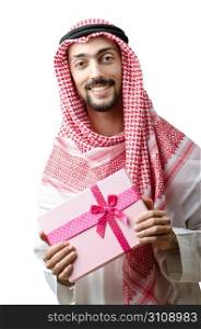Young arab with giftbox