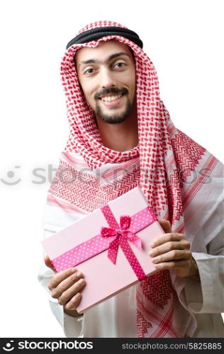 Young arab with giftbox