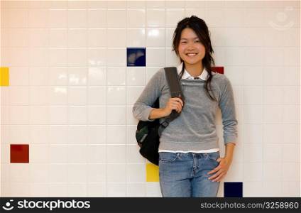 Young Asian college student