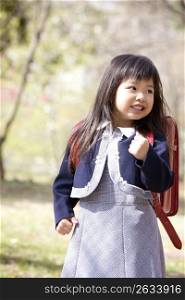 Young asian schoolgirl