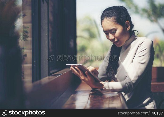Young Asian woman in Business concept.