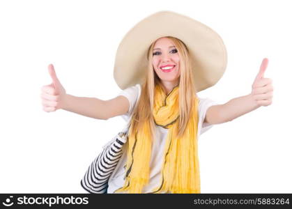 Young attractive woman ready for summer vacation