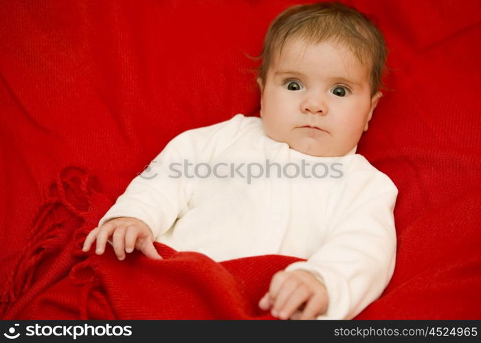 young baby portrait, studio picture