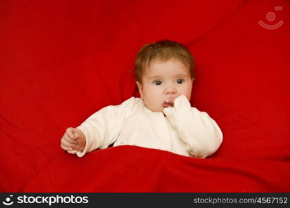 young baby portrait, studio picture