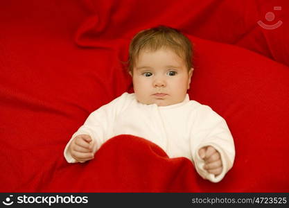 young baby portrait, studio picture