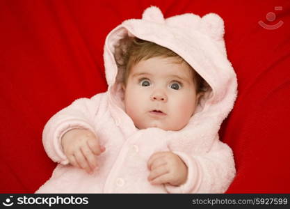 young baby portrait, studio picture