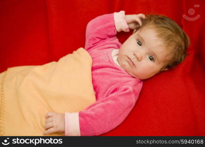 young baby portrait, studio picture