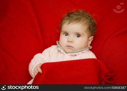 young baby portrait, studio picture