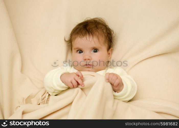 young baby portrait, studio picture