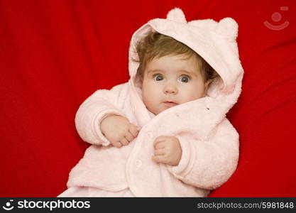 young baby portrait, studio picture