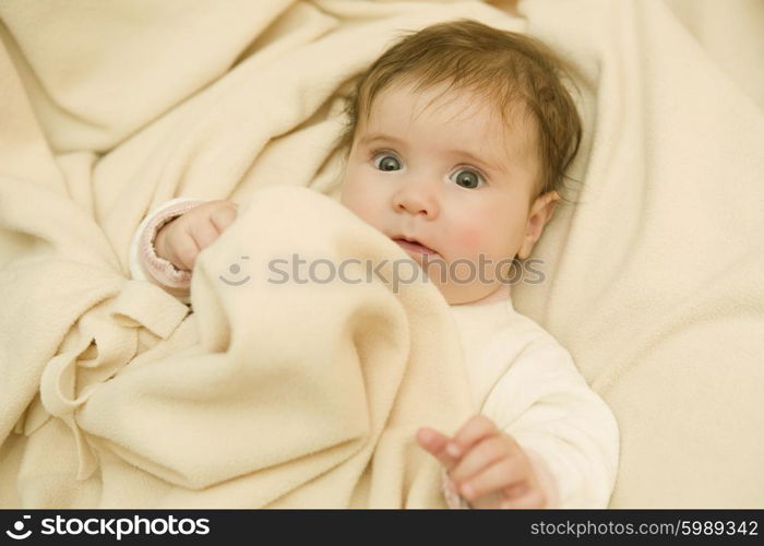 young baby portrait, studio picture