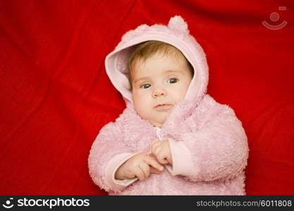 young baby portrait, studio picture