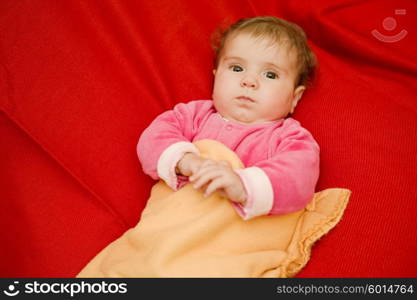 young baby portrait, studio picture