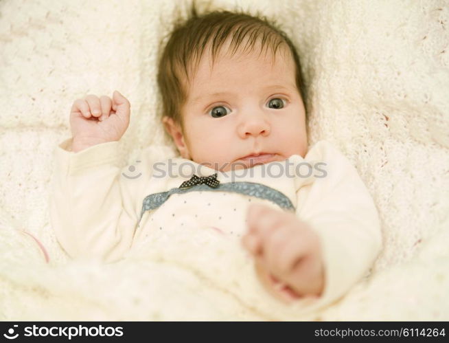 young baby portrait, studio picture