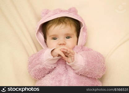 young baby portrait, studio picture