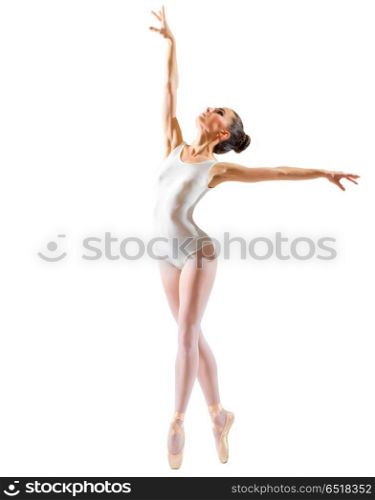 Young ballerina (isolated on white ver). Ballerina (isolated on white ver)