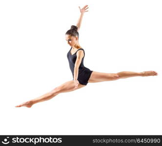 Young ballerina (isolated on white version)