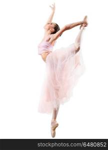 Young ballerina (isolated on white version)