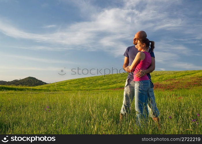 Young beautiful couple