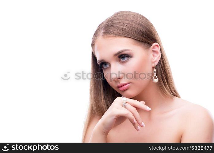 Young beautiful female fashion model with make up