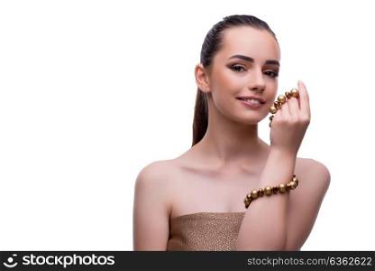 Young beautiful female fashion model with make up